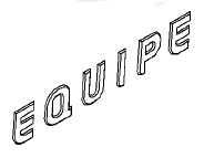 Napis "EQUIPE" na tył ASTRA H/VECTRA B
